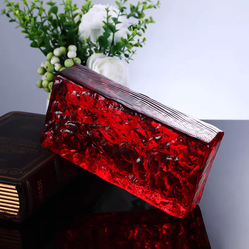 บล็อกแก้ว TIMELESS TILES รุ่น ICE 20X10X5 ซม. สีแดงใส TRANSPARENT REDF_3